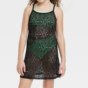 Art Class Girls' Solid Crochet Swimsuit Cover up Dress